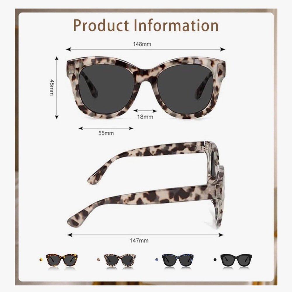JiSoo Oversized Reading Glasses for Women, 2.0 Magnification - Picture 4 of 6
